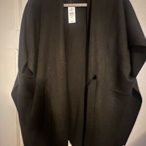 LOFT Black Open Cardigan
